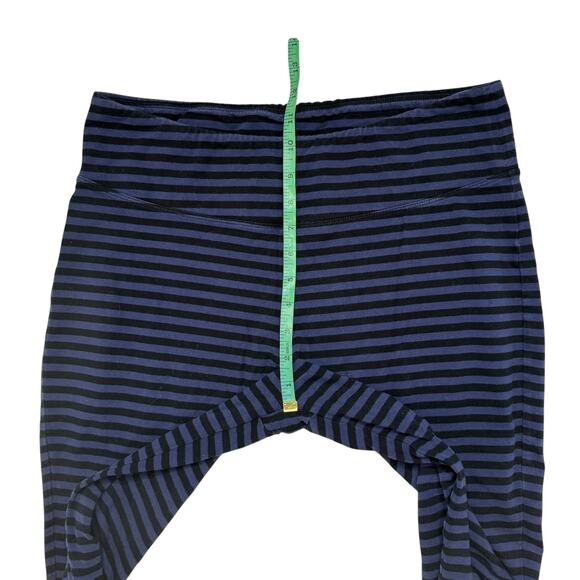 LOVE HANNA ANDERSSON Blue Black Stripe Cotton Stretch Leggings Size Large Lounge - Picture 5 of 6